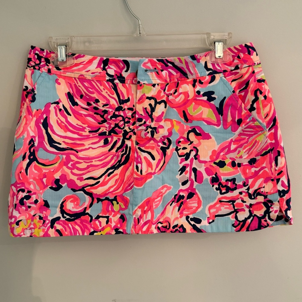 Lilly Pulitzer Lorelie Skort Serene Blue/Pink Size 0 - Picture 2 of 10